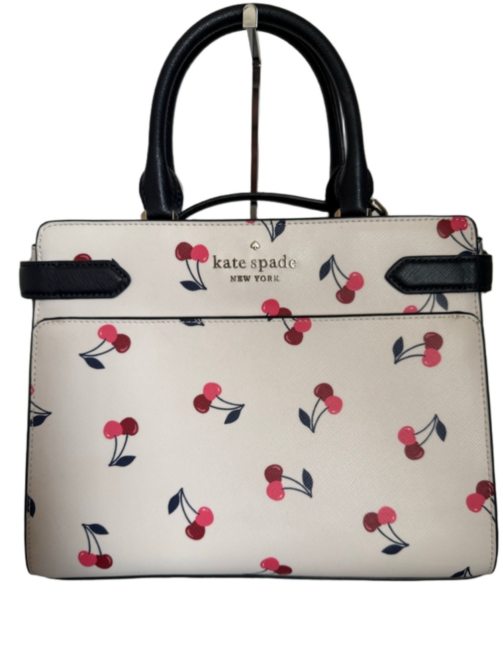 Kate Spade Staci Medium Satchel Bag Dancing Cherrie Cream Multi K6101 NWT - Picture 6 of 7